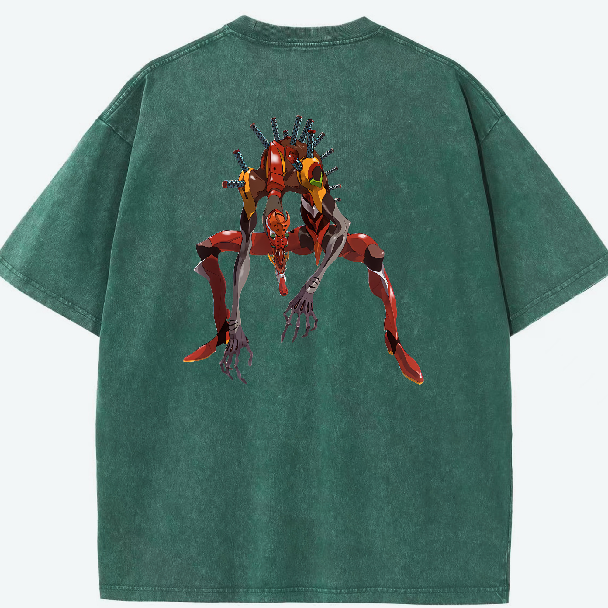 （画像用） EVA 新世紀エヴァンゲリオン 綿100% ヴィンテージ風 半袖Tシャツ（背面プリント）